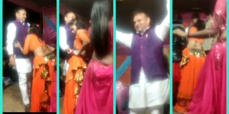 पूर्व विधायक का बेटा नृत्यांगनाओं संग हुआ मदमस्त, मुंह चूमते गलबहियां करते नजर आया, वीडियो सोशल मीडिया पर वायरल हुआ