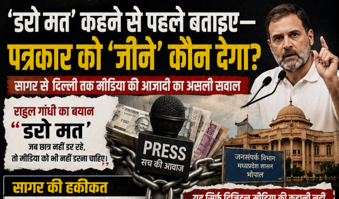 राहुल गांधी कहते हैं ‘डरो मत’… लेकिन पत्रकार पूछ रहा है- विज्ञापन बंद हुआ तो घर कैसे चलेगा?